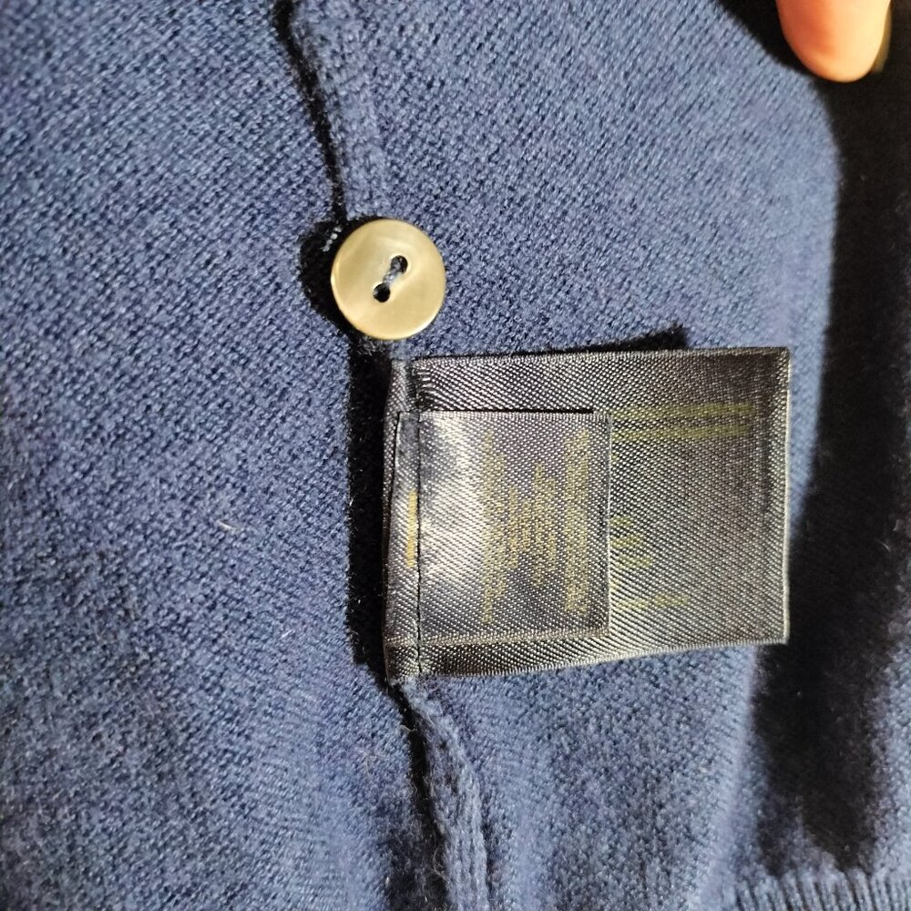 Brooks Brothers Silk-Cotton Jacquard Leaf Knit‎ Cardigan - Picture 6 of 6